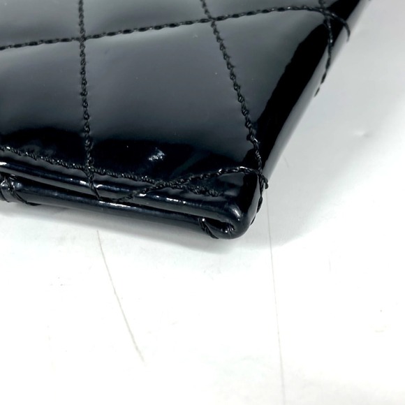 CHANEL Black Leather Logo Pouch - Picture 7 of 15